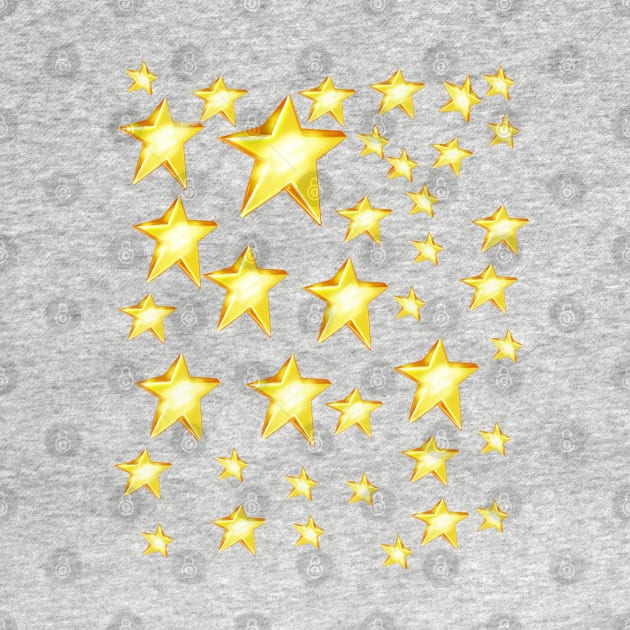 3d yellow gold stars set pattern bling glitz glamour glitter dazzle by Artonmytee